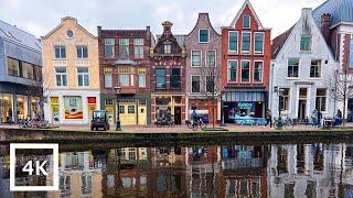  Netherlands • Canals & cafés walk in LEIDEN  [4K] relaxing virtual walk