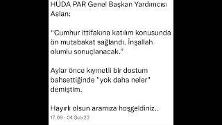 HÜDA PAR: Cumhur ittifakına katılım #erdoğan #hüdapar #cumhurittifakı