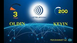 UZTELECOM INTERNET TEZLIGINI OSHIRISH // 200 MBPS GACHA OSHIRISH // PROGRAMMIST UZ