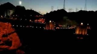 The Hoover Dam at night