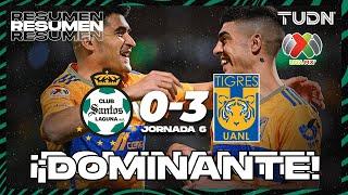 Resumen y goles | Santos 0-3 Tigres | CL2024 - Liga Mx J6 | TUDN