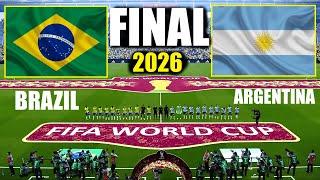 BRASIL X ARGENTINA - FINAL COPA DO MUNDO 2026 PARTIDA COMPLETA EFOOTBALL TODOS OS GOLS E DESTAQUES