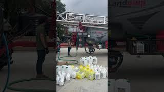 Loading up a 42 meter 6000ltr sprayer with chemicals for OSR
