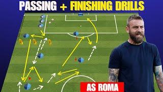 High Intensity Passing + Finishing Drills AS ROMA