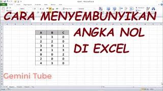 Cara Menyembunyikan Angka 0 pada Sel Microsoft Excel // Tips dan Trik Excel