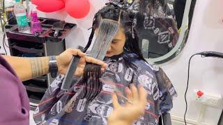 Layer haircut front and back full layer haircut tutorial step by step for beginners in Hindi