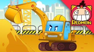 Help the Excavator | Easy Clean Repair Shop | Cartoons | REDMON