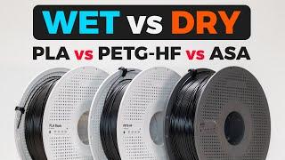 WET vs DRY filament STRENGTH: Bambu PLA vs PETG-HF vs ASA