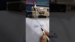 Writing "Nasla Faris" on request #cursive #art #calligraphy #shorts