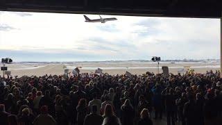 Donald Trump's Iowa Fly-by with Air Force One theme song