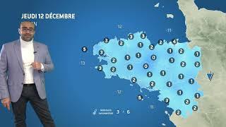 Bulletin météo pour le jeudi 12 décembre 2024