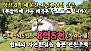 (매물번호 336) 천혜의 자연환경을 누릴 수 있는 양산 용당동 전원주택(8억5천으로 가격내림)