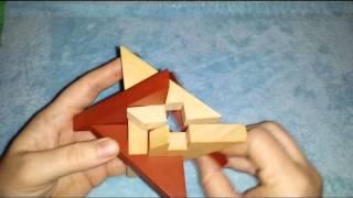 Solution for Star of David from Puzzle Master Wood Puzzles