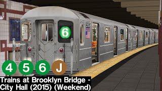 OpenBVE Virtual Railfanning: 4, 5, 6 and J Trains at Brooklyn Bridge (2015) (Weekend)