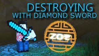 DESTROYING PEOPLE WITH THE NEW MINECRAFT SWORD IN ZO SAMURAI ROBLOX