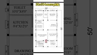  30x50 house plan #homedesign #architecture #realestate #housedesign #homeplan #houseplan #shorts