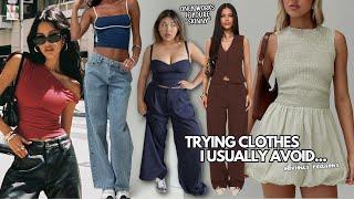 TRYING CLOTHES I USUALLY STAY AWAY FROM… 