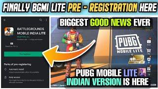 FINALLY BGMI LITE VERSION PRE - REGISTRATION IS HERE || BATTLEGROUNDS MOBILE INDIA LITE RELEASE DATE