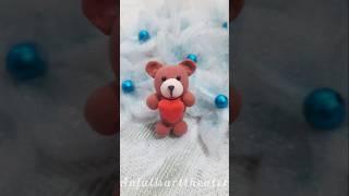 Air Dry Clay Teddy Bear DIY #shortsvideo #youtubeshorts #shorts