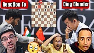 Reaction On Ding Liren Blunder | Gukesh VS Ding | Game 11 