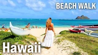 HAWAII Beach Walk | Best of Oahu and Maui Walking Tour with Captions [4K/60fps]