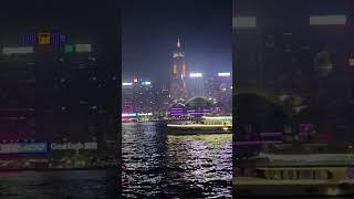 Victoria Harbor at Night. Hong Kong