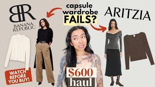 Capsule Wardrobe Haul Gone WRONG: Banana Republic & Aritzia Regrets