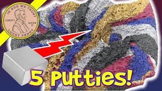 5 Colors Of Crazy Aaron's Super Magnetic Thinking Putty!