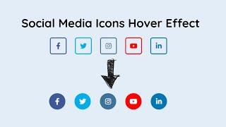 Social Media Icons Hover Effect Using Html & CSS | CSS Hover Animation