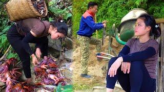 Missing My Boyfriend Far Away – Mountain Crab Hunting Alone in Beautiful Countryside