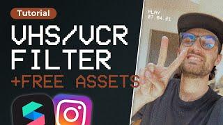 VHS Filter - Spark AR Studio Tutorial! | VCR Instagram Effect for Retro & Vintage Vibes