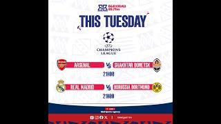 #LIVEGAMES #UCL: ARSENAL 1 - 0 SHAKHTAR DONETSK || REAL MADRID 5 - 2 BORUSSIA DORTMUND