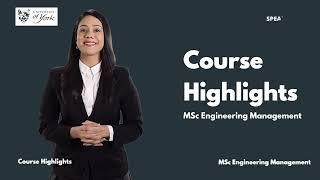 MSc Engineering Management- University of York,UK #engineering #engineeringstudent #management