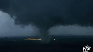 Drone tornado: video shows formation process of long track tornado 4k Kentucky USA May 26, 2024