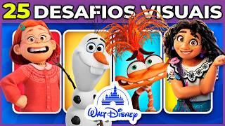  25 DESAFIOS VISUAIS: DISNEY | Moana | Divertida Mente | Toy Story | Encanto | Frozen | #macaquiz