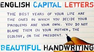 How To Write Neatly In Capital Letters | English Print Handwriting | Time2 Write