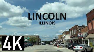 Road Tour of Lincoln, Illinois in 4K - Driving in Lincoln, IL - Downtown Lincoln IL - Road Trip