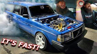 We Forced our Friend to Turn Up the BOOST on his TURBO LFX Volvo Wagon!