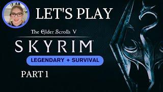 Let's Play Skyrim Legendary + Survival | Part 1 | Escaping Helgen with the Stormcloaks