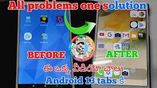 Android 13 tabs blue screen to normal all apps working Android 13 tabs