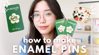 How I made enamel pins for my etsy shop  | designing, manufacturers, mistakes and what I learned