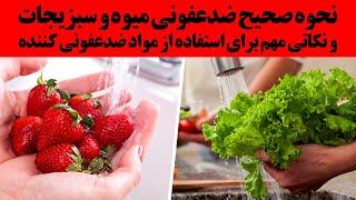 نحوه صحیح ضدعفونی میوه و سبزیجات و نکات بسیار مهم برای استفاده از مواد ضدعفونی کننده