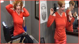 I get a shampoo and extreme short bowl cut bob haircut at a barber shop - full video