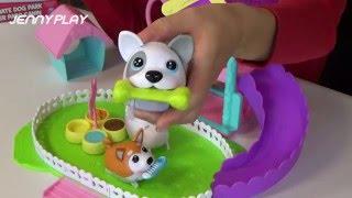 Jenny play!츄비퍼피스 강아지인형 놀이터 장난감놀이세트 Chubby Puppies Ultimate Dog Park