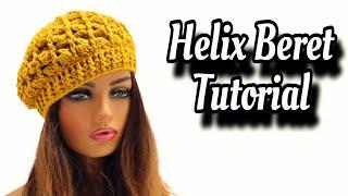 Crochet Beret Style Hat Tutorial - The Helix Beret 