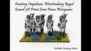 Painting Napoleonic Wurttemberg Royal Guard 3D Prints from Piano Wargames