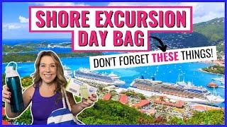 WHAT TO PACK IN A CRUISE SHORE EXCURSION DAY BAG *Don't forget these things* | Cruise Packing Tips