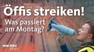 Streik am Montag, 27.03.: Deutschland bereitet sich vor | WDR Aktuelle Stunde