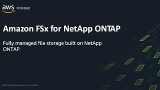 Introduction to Amazon FSx for NetApp ONTAP - Demo | Amazon Web Services