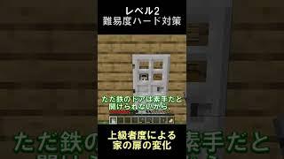 マイクラ上級者度による家の扉の変化【マインクラフト】【1.20.6】#shorts #マイクラ #minecraft